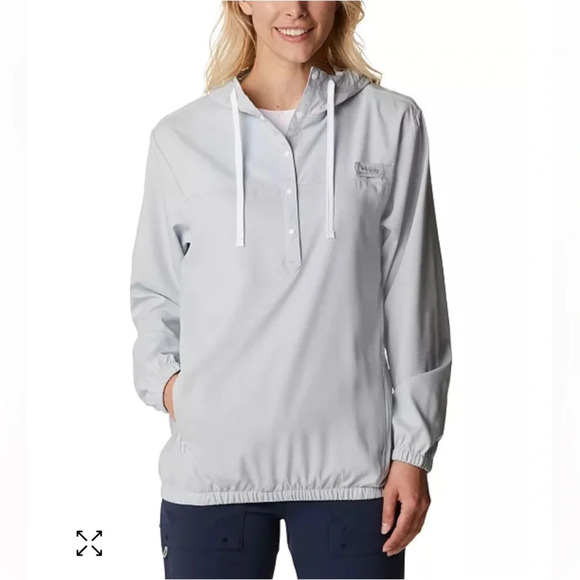COLUMBIA NWOT Tamiami Hoodie in Cirrus Gray - Picture 1 of 8